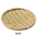 Bamboo Woven Basket Tray Set by Axyaa