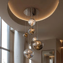 Axyaa Modern Stair Chandelier Pendant Light - LED Ceiling Lamp for Living Room