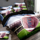 Axyaa Stadium Red Olive Pattern Quilt Cover Set for Cozy Bedrooms