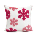 Axyaa Christmas Pink Elk Snow Wreath Velvet Pillowcase for Home Decor