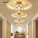 Axyaa Modern LED Chandelier for Living Room Loft Aisle Corridor Indoor Lighting