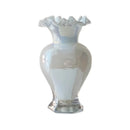 Axyaa Pearl Iridescent Glass Vase, Handmade Luxury Fish Tail Flower Vase