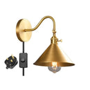 Axyaa Copper Pull Chain Wall Sconce Up Down Adjustable LED Light