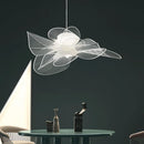 Axyaa Acrylic Flower Chandelier: Nordic Design for Cozy Living Spaces