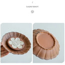 Axyaa Lotus Tea Tray with Gilded Silver Details & Handmade Rock Mud Pot