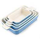 Axyaa 4-Piece Ceramic Handle Baking Dish Set for Lasagne/Pie/Casserole/Tapas