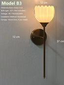 Axyaa Floral Glass Wall Sconce: LED Bedroom/Living Room Lamp