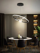 Axyaa LED Chandeliers: Modern, Round, Ceiling Hanging Lamp for Home Lighting
