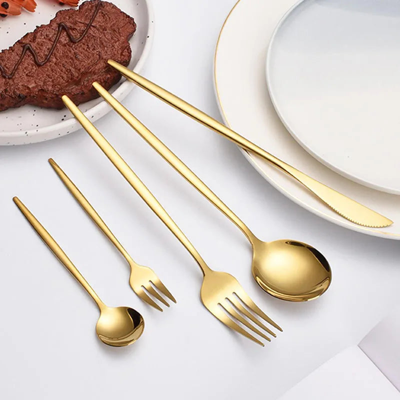 Axyaa Stainless Steel Cutlery Set for Banquet Restaurant Guests