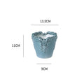 Axyaa Ceramic Flower Pots with Relief Pattern for Succulents and Home Decor