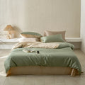 Axyaa Queen Duvet Cover Set - Lyocell/Cotton Mix, Natural Plant Fibers