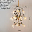 Axyaa Retro Glass Chandelier | Luxury Transparent Pendant Lamp for Home, Hotel, Villa
