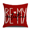 Axyaa Linen Cushion Cover 45x45 for Modern Living Room Decor & Sofa - Valentine's Day Theme