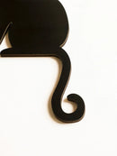 Axyaa Black Cat & Witch Hat Door Topper: Spooky Halloween Decor & Haunted House Ornament