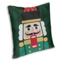 Nutcracker Doll Cushion Cover - Axyaa Square Throw Pillow for Christmas Home Decor