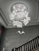Axyaa Modern Mesh Chandelier: Luxury Crystal Design for Hotel Staircase, Restaurant, Villa