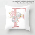 Axyaa Pink Letterwork Cushion Cover 45*45cm, Wedding Party Decor, Elegant Wedding Pillow