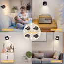 Axyaa Rechargeable Wall Lamp Remote Control 3 Color Temperatures Dimmable Rotation Bedroom Light