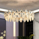 Axyaa Crystal Chandelier Pendant Light for Living Room Dining Room Ceiling Lighting