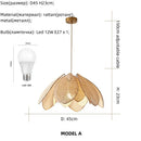 Nordic Wabi Sabi Chandelier Petal Pendant Light by Axyaa
