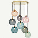 Axyaa Water Pattern Glass Ball Pendant Light for Bedroom and Living Room