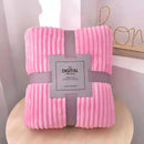 Axyaa Beige Coral Fleece Blanket - Soft, Warm Bedspread & Sofa Cover