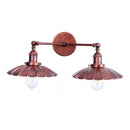 Axyaa Rustic LED Wall Lamp, Vintage Industrial Style, Adjustable 2 Heads Light Fixture