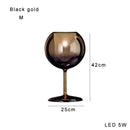Axyaa Gold Chrome Glass Table Lamp | Luxury Decor for Living Room, Villa, Cafe