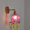Axyaa Vintage Clear Glass Wall Lamp Sconce, Up Down Rotate LED Lights