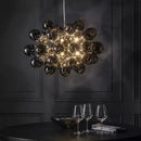 Axyaa Grey Glass Bubble Chandelier Pendant Light