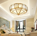 Axyaa Nordic Copper Ceiling Light Glass Lampshade Retro Loft Fixture