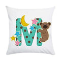 Axyaa Animal Letter Printed Decorative Polyester Pillow Cover for Home, Car, Sofa