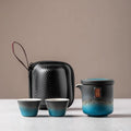 Axyaa Ceramic Tea Set Cup Portable Kung Fu Teaware Gift Box