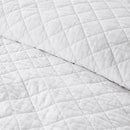 Axyaa White Cotton Oversized Cal King Quilt Set - Soft Lightweight Bedspread