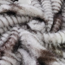 Axyaa Brown Stripe Faux Fur Throw Blanket - Luxuriously Soft and Cozy Fur Blanket