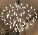 Axyaa Firefly Crystal Chandelier: Modern Art Deco Stainless Steel Lighting