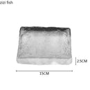 Axya Frosted Glass Tray for Tea Pot Mat Fruit Cake Dessert Storage