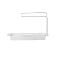 Axyaa Kitchen Sink Shelf: Telescopic, Plastic Drain Rack, Soap Sponge Holder, Tool Organizer