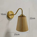 Axyaa Walnut Wood Wall Lamp Modern Minimalist Bedroom Light