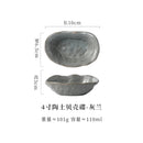 Axyaa Coarse Pottery Shell Plates Set of 4 - Japanese Ceramic Tableware
