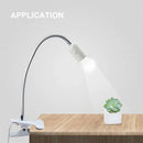 Axya 360° Flexible Desk Lamp Holder with Clip-On Base and On/Off Switch