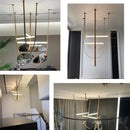 Axyaa Glass Tube Pendant Lamp LED Lighting for Living Room and Staircase