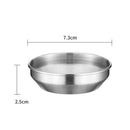 Axyaa 304 Stainless Steel Seasoning Dish Set - Round Golden Barbecue Saucer Plates