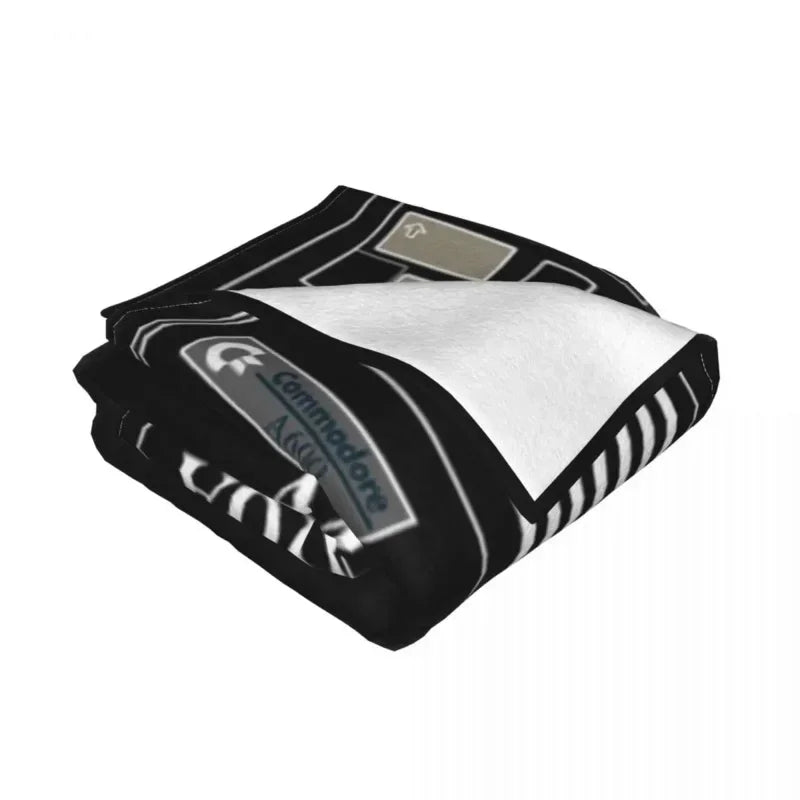 Axyaa Ultra-Soft Fleece Amiga Throw Blanket - C64 Logo - Bedroom, Car, Sofa, Quilt