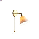Axyaa Nordic Ceramic LED Wall Light with Pull Chain Switch