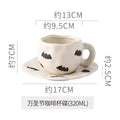 Axyaa Pumpkin Ceramic Coffee Cup, Halloween Decorative Mug, 350ml