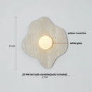 Axyaa Stone LED Wall Light Fixture Modern Luxury White Glass Wall Lamp