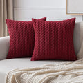 Axyaa Grey Corduroy Striped Throw Pillow Covers 20x20 Inch for Couch Sofa