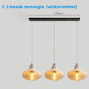 Axyaa Glass & Metal Pendant Light: Adjustable Vintage Ceiling Fixture