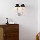 Axyaa Black Cloth Wall Lamp for Living Room Bedroom Study Staircase